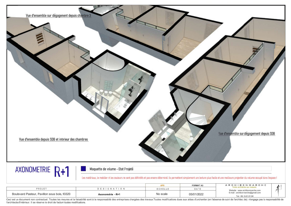 Axonometrie du premier etage